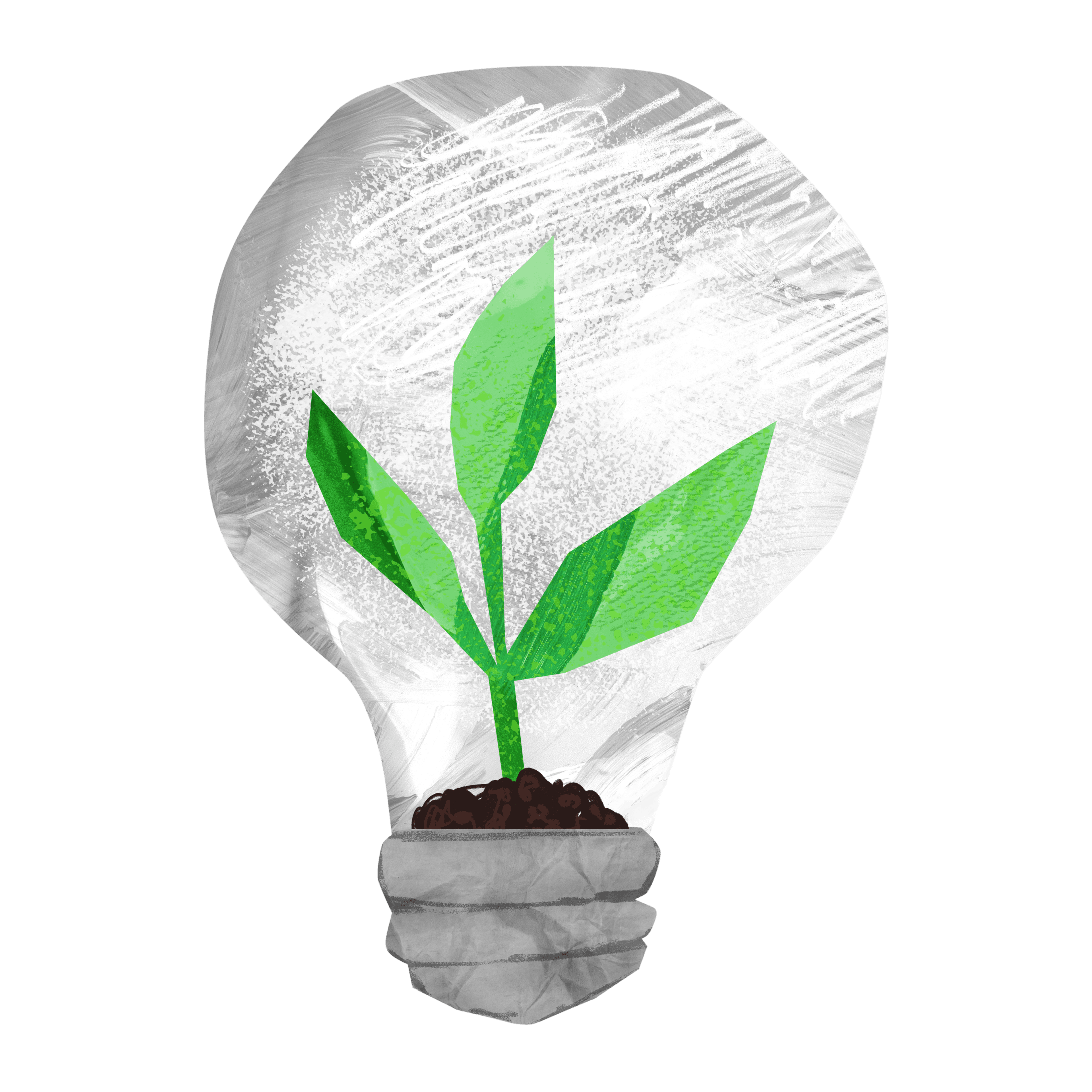 Sustainable technology — glowing plant